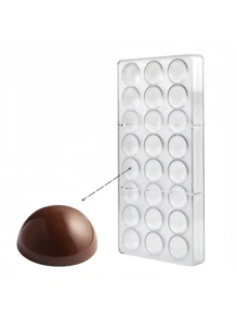 1/4 件巧克力/糖果模具套装，包括半圆形、钻石形和扇贝形，易于使用且耐用的巧克力制作模具，易于脱模和清洁的透明糖果制作托盘，适用于巧克力、糖果、果冻、软糖、坚果糖果 - 透明色 - 查看 14