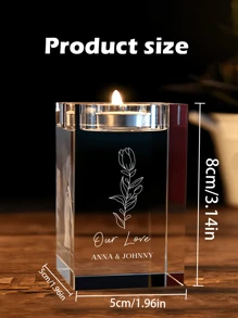Porta-velas de Personalizado, Porta-velas de Casamento com Foto 3D Personalizada, Porta-velas de para Velas de Chá Personalizado, Presentes de Casamento com Foto Personalizada - Multicolorido - Visão 15