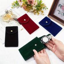 6pcs/1pc Retro Anti-Scratch Portable Watch Pouch Protective Watch Storage Bag For Mechanical Watch - one-size - View 6