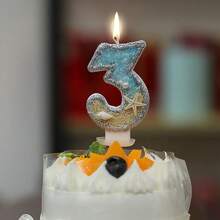 1pc Birthday Candle Number, Purple Number Candle For Birthday Cake Decoration, Holiday Anniversary Party Cake Candle Number, Sparkling Digit Gifts Graduation