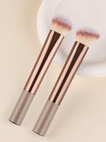 2pcs Blush & Contour Makeup Brushes Set, Cosmetic Tools, Portable,Brush Set,Makeup Brush Kit,Make Up Brush Set,Make Up Set Complete,Makeup Brush Set,Complete Makeup Kit,Brush Kit,Brushes Makeup Set,Makeup Gift Set,Set - Brown - View 4