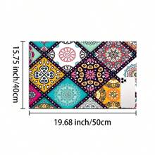 1 件波西米亚风格碗碟干燥垫、洗碗垫、排水垫、咖啡机吸水垫、吸水干燥垫、厨房台面吸水垫、洗衣机垫、水槽吸水垫、高吸水性餐具水槽排水垫、印花碗碟、杯子和瓶子放置垫、厨房配件、家庭必需品、家居装饰