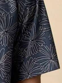 男士夏季短袖满版印花花卉图案 Polo 衫，时尚 - 藍色 - 查看 6