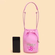 Miniso Barbie Series Shoulder Bag, Cute Strap Water Bottle Bag ,Bucket Bag (Pink) - Pink - View 6