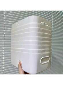 10个/5个白色收纳盒，桌面收纳盒，家用化妆品收纳盒，浴室厨房宿舍杂物零食收纳盒，厨房冰箱食物收纳盒，教室笔收纳盒，圣诞礼物