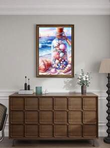 Piękna dryfująca butelka pełna diamentowego malowania, nowa sztuka diamentowa do dekoracji ściennych w pomieszczeniach