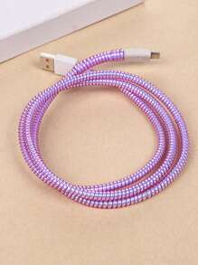 1pc 1.4M Laser Protective Charging Cable, Data Line Protection Sleeve Cable Protector, Charger Protector