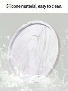 1pc/3pcs Round Marble Pattern Storage Tray, Bathroom Organizer Rack, Easy To Clean, Candle/Fragrance Holder, Silicone Vanity Tray, Jewelry Dish, Ideal For Liquid Soap, Shampoo, Spice Jars, Vase Mat In Home, Bathroom, Kitchen, Living Room, Coffee Table, Dining Room Plates Plate Kitchen Decor Trays Fruit Tray Tray Decor Gifts Birthday Graduation