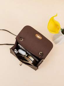 时尚女士手提包、单肩包、斜挎迷你钱包，最佳母亲节女士礼物 - 棕色 - 查看 6