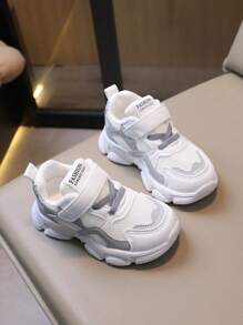 Fashionable Children's White Shoes, Boys Girls Outdoor Baby Shoes, Infant Athletic Sneakers, Running Student Casual Shoes - Grey - View 4