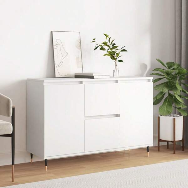 vidaXL Credenze 104x35x70 cm Credenze Buffet Credenza Per Cucina Mobili Cassettiere Camera Da Letto Cassettone Legno Mobiletto Sala Credenze Basse Bianca