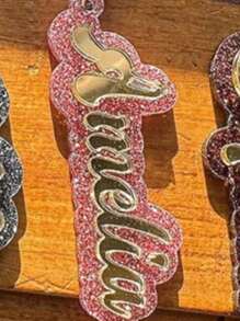 Personalized Glitter Plexiglass Keychain For Kids - Perfect Gift, Backpack Decoration, Unicorn And Glitter, Custom, Personalized, Unique, Customized Ideal Gifts For Her Family, Friends, Pets Christmas Decorations, Personalized Christmas Ornaments, Personalized Gifts, Durable, Engraved, Stainless, Colorful, Cute, Adorable, Funny, Kawaii, Y2K, Stylish, Unisex, Casual, Custom, Ideal Gifts For Her,School Supplies,Back To School,For Office,For School,For Classroom,For Teacher Gifts,For University,For Colleague,For Dorm Rooms,For Teacher,For Boys And Girls,For Teenagers,Junior High School Students,Middle School Students,High School Senior High School Students,College Students,University Students,Freshman,Sophomore,Underclassmen