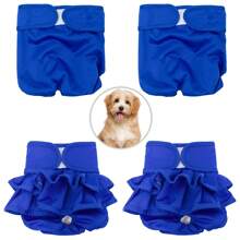 4 Packs Dog Diapers Female Washable Dog Diapers Reusable Puppy Diapers Highly Absorbent Comfortable Doggy Diapers For Dogs In Heat Or Excitable Urination