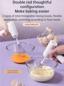 Wireless Rechargeable Hand Mixer - 3-Speed Cordless Whisk For Baking, Whipping Cream And Cooking, Compact Design With Auto Shut Off, Great For Home Bakers
