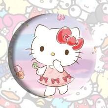 Sanrio 1 pièce Insigne à bulles des personnages Sanrio, broche dessin animé en alliage d'étain de 5,8 cm, accessoire