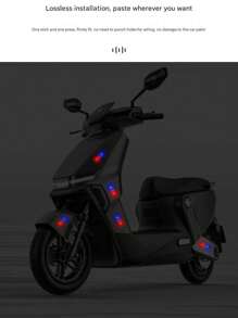 Hochwertige Solar-Warnleuchten für Automobile, Motorräder, Lastwagen, Baufahrzeuge, Fahrräder, Elektroroller, Hochleistungs-Blinklichter mit Atemtechnik als Rückleuchten für Elektrofahrzeuge, zur Vermeidung von Auffahrunfällen