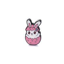 5pcs Easter Eggs Silicone Beads, DIY Jewelry Making Accessory, Cartoon Rabbit Pen, Keychain Spherical Silicone Beaded Charm
