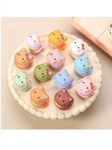 Sanrio 5 sztuk ciasteczek z kremem w kształcie kotka z kreskówek, nowe akcesoria DIY, miniaturowe słodkie dekoracje żywności