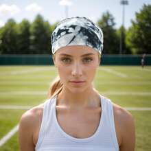 Flexible Headband Wide Edge Headband For Sport 1 Pc - Black - View 2