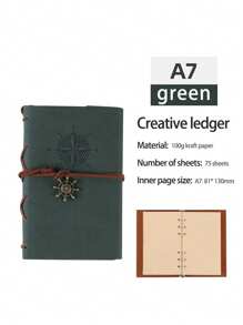 3-Piece Set: Women's Fashionable Versatile Hand Chain Quartz Wristwatch + Pen + Notebook - Dark Green - View 7