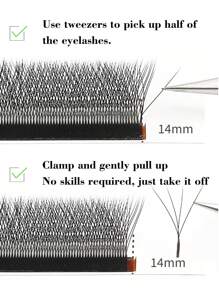 Winky Beauty W Shape Eyelashes Extension D Curl Individual Handwoven Auto Flowering Premium Premade Volume Fans Faux Mink Fluffy Lash Soft Light Natural Supplies 0.07mm Automatic Bloom Matte Black Cluster Lashes Wholesale For Lash Artist Beauty Salon 12 Rows 8-15mm
