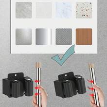 2/4/6/8//12 Pcs Broom And Mop Holder, Broom Holder Wall Mount, Heavy Duty Garden Tool Organizer Rack Rake And Shovel Handle, Stainless Steel Mop Hanger. Wall Mounted Utility Rack With Screws