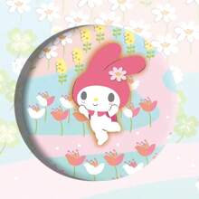 Sanrio 1 pièce Insigne à bulles des personnages Sanrio, broche dessin animé en alliage d'étain de 5,8 cm, accessoire