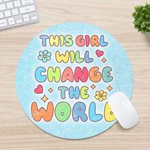 Mouse pad fofo com base de borracha antiderrapante, almofada de mesa decorativa adequada para mouse de computador sem fio, escritório e casa, presente adorável para mulheres e meninas