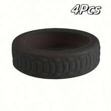 4pcs Silicone Luggage Wheel Covers, Protective Suitcase Wheel Shield, Shock Absorbing Quiet Wheel Accessories Universal