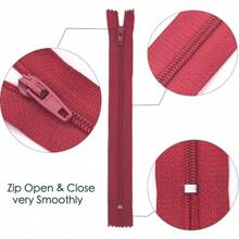 70/100pcs Mixed Size 20cm/7.87in Nylon Coil Zipper Bulk With Zipper Presser Foot For Sewing Craft(25 Color Zippers)