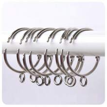 10 قطع/ 30 قطع/ 50 قطع من حلقات الستائر المعدنية مفتوحة بقطر 1.5 بوصة باللون الذهبي والأسود والفضي ، حلقات لتعليق الستائر وخطافات لعصي ستائر غرفة المعيشة وعصي ستائر أحواض الاستحمام