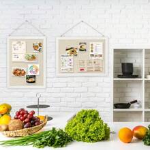 2-Pack 16''X 12'' Cork Board For Walls Wood Framed Bulletin Boa , Small Pin Board For Home Kitchen Office D Rative Hanging 20 Pushpins