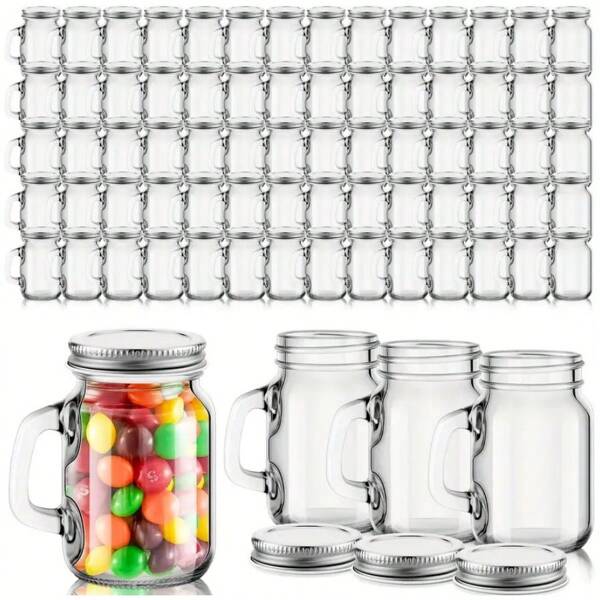 4 piezas Tazas pequeñas con mango de bola, mini tazas de té, jarras de leche, accesorios para bebidas, decoración de escritorio, regalo para fiestas [Tazas reutilizables]