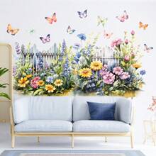 1pc New Style Plant Floral Butterfly Garden Wall Decal Wall Decor Room Decor Stickers Wallpaper Wall Paper Wall Stickers Wall Sticker