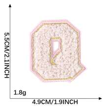 26 PEÇAS Remendos de Letras Adesivas Termofusíveis A-Z, Usados para DIY em Roupas, Tecidos, Sapatos, Bolsas, Acessórios de Vestuário com Letras (Rosa)