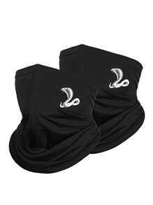 2pcs/1pc Snake Print Summer Face Mask For Men Neck Gaiters Scarf Face Covering Balaclava Fishing Cycling Running Masks Windproof Bandana - Multicolor - View 3