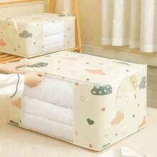 2 pièces boîtes de rangement pour vêtements, bacs de rangement pliables en plastique pour couvertures, bacs de rangement pour placard, boîtes de rangement pour armoire, sacs de rangement pour vêtements grande capacité et anti-poussière, boîtes de rangement pour couettes et vêtements avec fermetures éclair et poignées, conviennent pour les armoires (taille moyenne + grande)