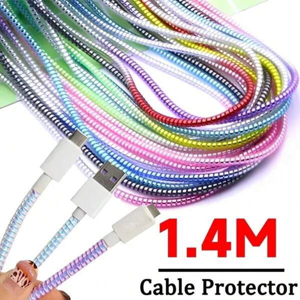 Protetor de cabo 3 peças. Enrolador colorido para carregador. Protetor de cabo de alimentação à prova de poeira para uso doméstico, no escritório e em viagens.