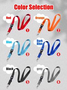 Customizable Lanyard With Badge 100pcs 50pcs 10pcs 1pc Available In Multiple Colors ID Badge Lanyard Neck Strap Keychain With Detachable Clasp Multi-Functional Adjustable Reflective Personalized Gift For Office Travel - Multicolor - View 7