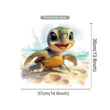 Pegatinas de pared con diseños de tortugas de dibujos animados de la serie de vida marina, impermeables, para decoración de habitaciones de niños, salas de estar, baños, dormitorios y talla grande, regalos ideales para cumpleaños, graduación y decoración del hogar.