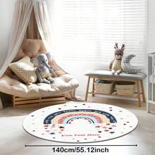 1pc Faux Wool Rug, Water/Machine Washable, Non-Slip Polyester Material, Soft, Suitable For Modern Living Room, Bedroom, Hallway, Kitchen, Office, Room Decor, Dirt-Resistant, Easy To Clean, Foldable, Odorless