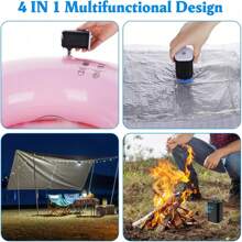 Portable Air Pump For Inflatables -1200mAH, 2400mAH Rechargeable Battery Powered Air Mattress Pump - Mini Air Pump For Air Mattress Bed, Pool Floats Inflator, Boat, Inflatable Cushions, Toys - Multicolor - View 7