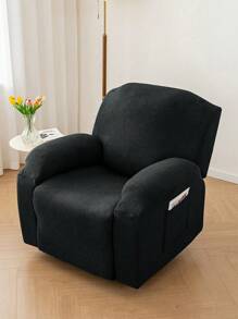 1 件/2 件/3 件，玉米绒芝华士躺椅沙发套，高弹力防尘猫爪软沙发套，适用于客厅卧室等装饰用品，适合家庭使用 - 黑色 - 查看 3