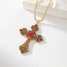 Ascension Day Colorful Cross Pendant Necklace - Cross - View 16