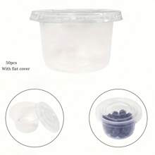 10pcs/50pcs Clear Plastic Cups With Lids - High Index Plastic Dessert Cups, Suitable For Ice Cream, Cakes, Jello, Pudding, Fruit Frozen Cakes And Snack Containers