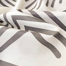 1pc Soft, Comfortable, Skin-Friendly Printed Fitted Sheet - Simple Gray - View 10