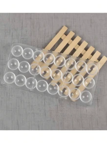 1/4 件巧克力/糖果模具套装，包括半圆形、钻石形和扇贝形，易于使用且耐用的巧克力制作模具，易于脱模和清洁的透明糖果制作托盘，适用于巧克力、糖果、果冻、软糖、坚果糖果 - 透明色 - 查看 6