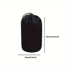 1 pieza Bolsa compacta de almacenamiento para chaqueta de plumón, bolsa impermeable con cordón para viajes, impermeables, cortavientos, ropa interior, plegable - Negro - Ver 7