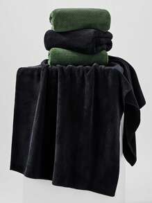 1 Stück einfarbiges Korallenfleece Handtuch, weich & saugfähig, schnelltrocknend, geeignet zum Haaretrocknen, Gesichtwaschen, Badezimmernutzung, unisex Duschhandtuch für Schönheitssalon, Hotel, Sport, Zuhause Essentials