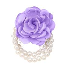1 st. Koreaanse stijl kralen imitatie champagne roos elegante pols bloem, geschikt voor bruiden, bruidsmeisjes, vrienden op bruiloften, Valentijnsdag, feesten